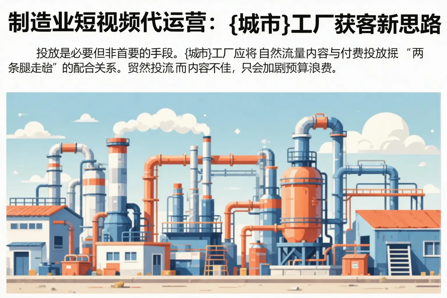 制造业短视频代运营:张家口工厂获客新思路