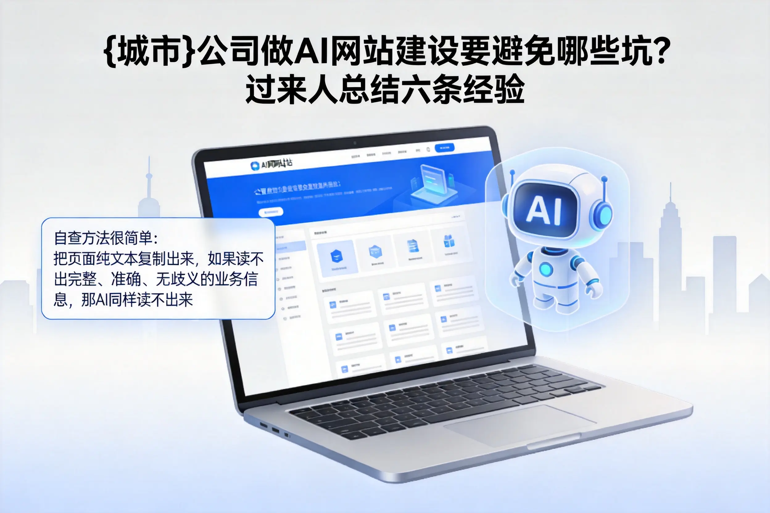 张家口公司做AI网站建设要避免哪些坑?过来人总结六条经验