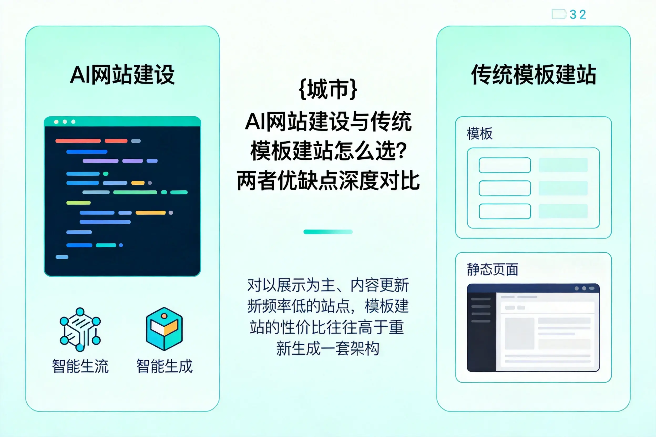 张家口AI网站建设与传统模板建站怎么选?两者优缺点深度对比