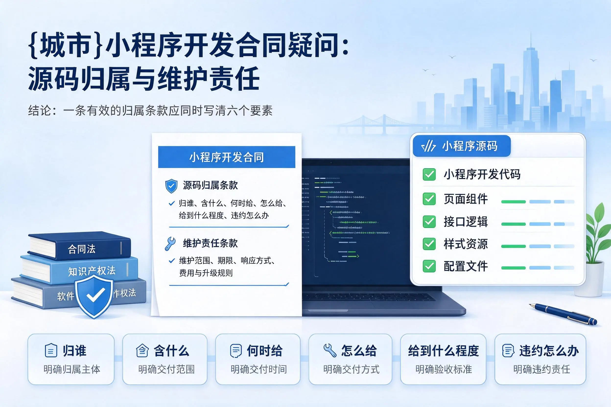 张家口小程序开发合同疑问:源码归属与维护责任