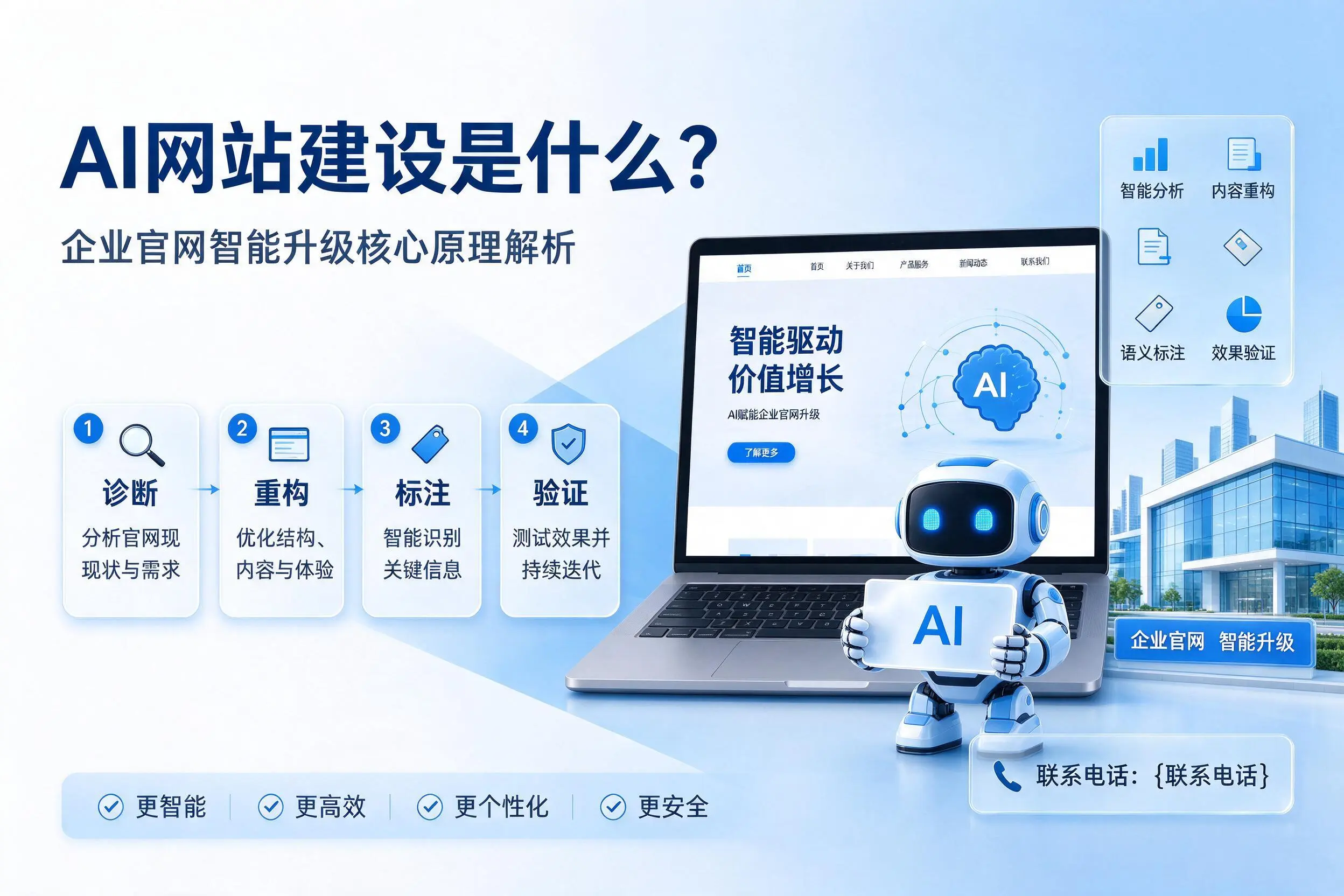 AI网站建设是什么?张家口企业官网智能升级核心原理解析